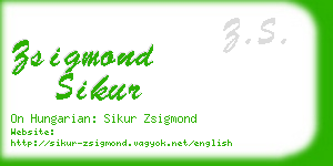 zsigmond sikur business card